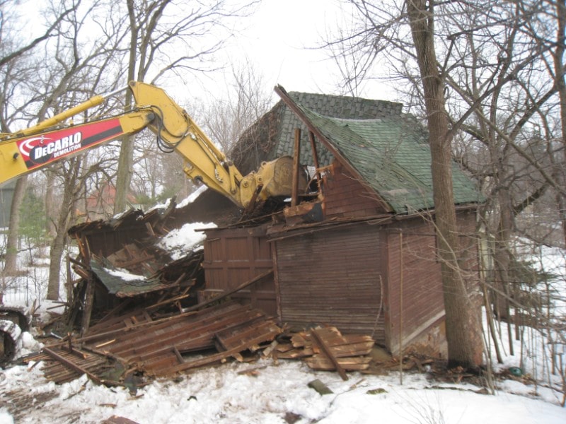 Demolition of old garage